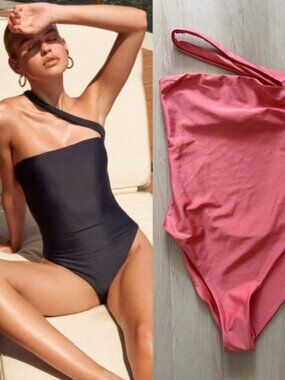 Jade Swim The‎ Halo One Piece Swimsuit NWT Coral Sheen Size Small